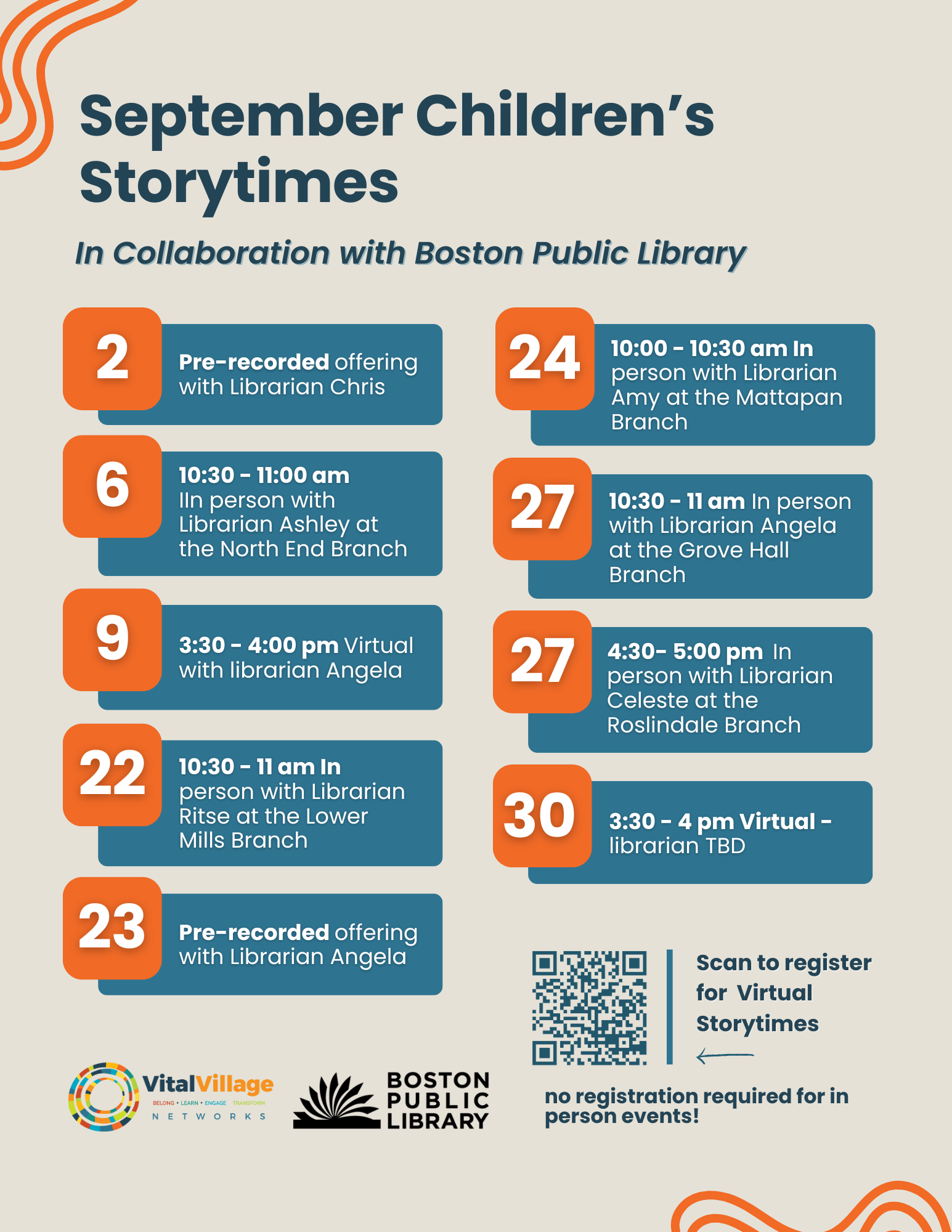 Flyer with full list of October dates