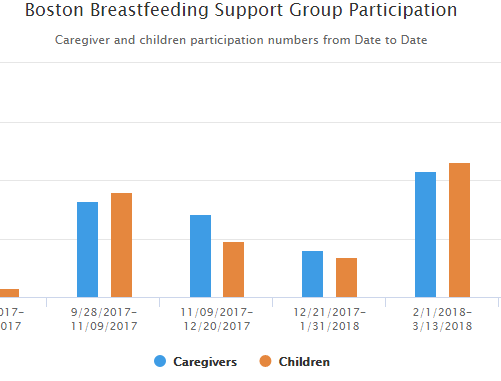 Boston Breastfeeding Support Group Participation (May 2017- March 2019) 